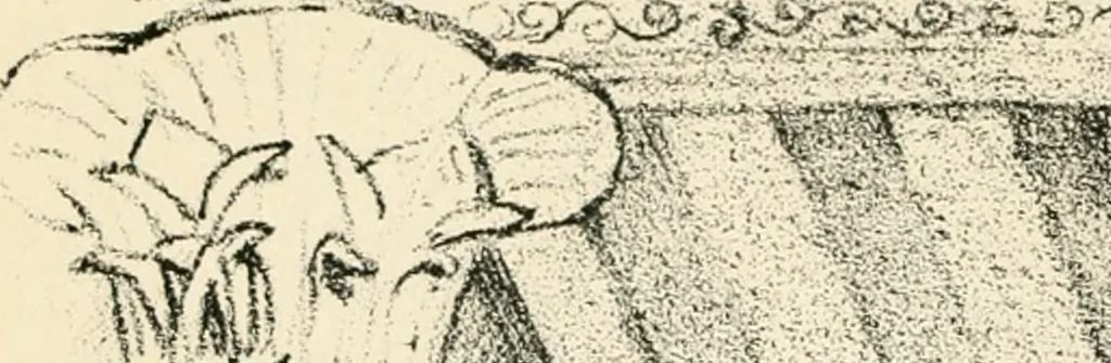 An illustration from Hafed, prince of Persia : his experiences in earth-life and spirit-life ; being spirit communications received through Mr. David Duguid, the Glasgow trance-painting medium ; with an appendix, containing communications from the spirit artists, Ruisdal and Steen, 1876, leaf 139