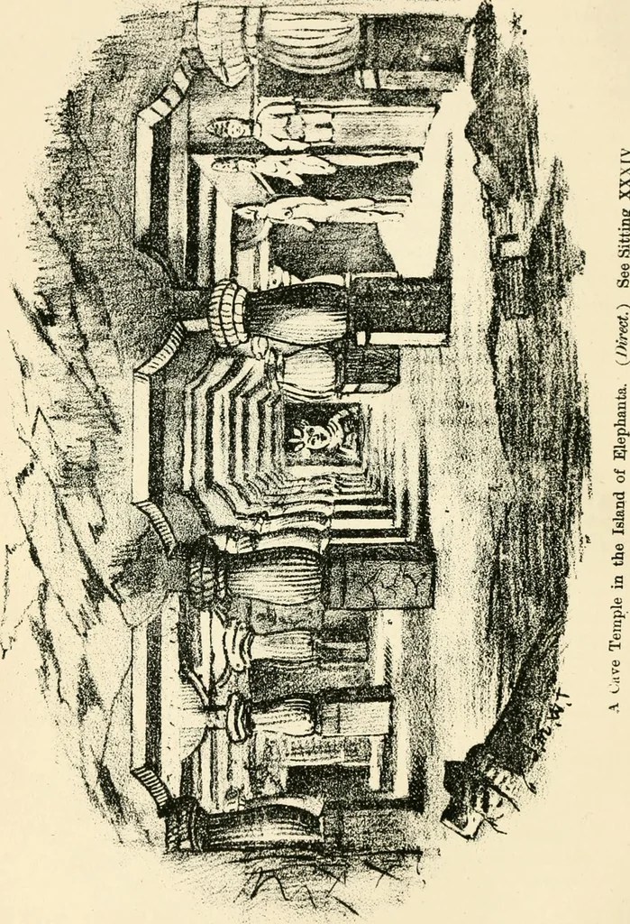 An illustration from Hafed, prince of Persia : his experiences in earth-life and spirit-life ; being spirit communications received through Mr. David Duguid, the Glasgow trance-painting medium ; with an appendix, containing communications from the spirit artists, Ruisdal and Steen, 1876, leaf 209
