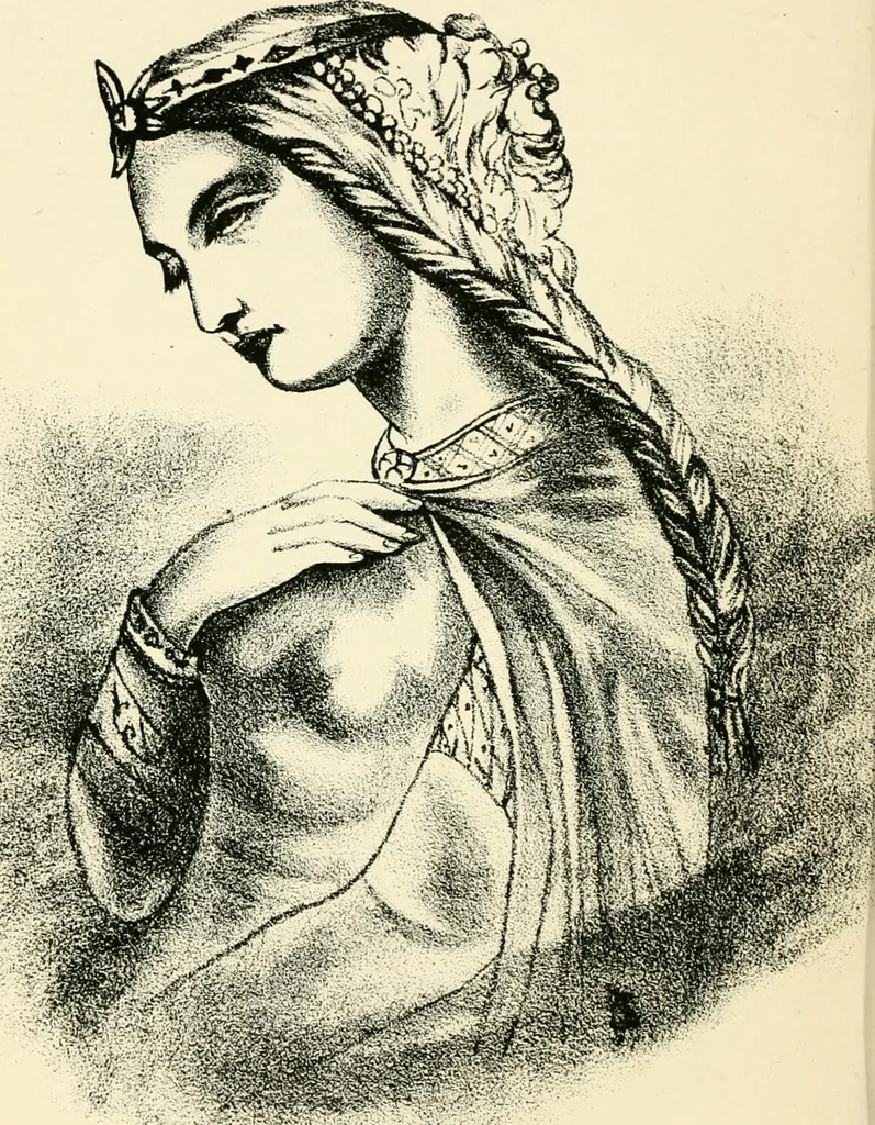 An illustration from Hafed, prince of Persia : his experiences in earth-life and spirit-life ; being spirit communications received through Mr. David Duguid, the Glasgow trance-painting medium ; with an appendix, containing communications from the spirit artists, Ruisdal and Steen, 1876, leaf 295