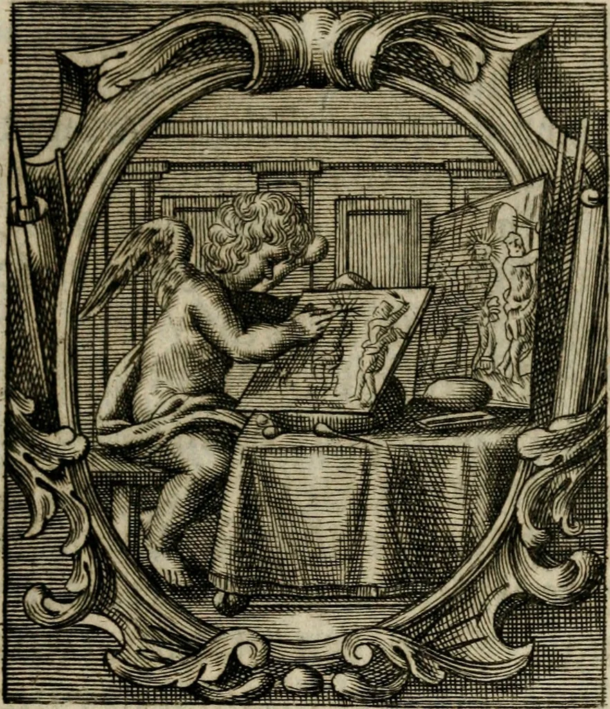 An illustration from Haimb-Garten zweyen Herren von Augspurg, eines Catholischen, und eines Lutherischen, angestellt uber etwelche Glaubens-Zweiffel, und in den Druck hervor gegeben, 1710, leaf 126