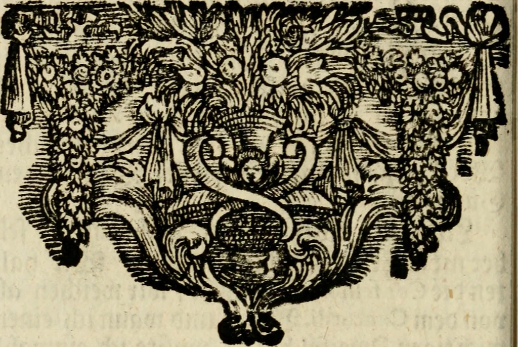 An illustration from Haimb-Garten zweyen Herren von Augspurg, eines Catholischen, und eines Lutherischen, angestellt uber etwelche Glaubens-Zweiffel, und in den Druck hervor gegeben, 1710, leaf 139