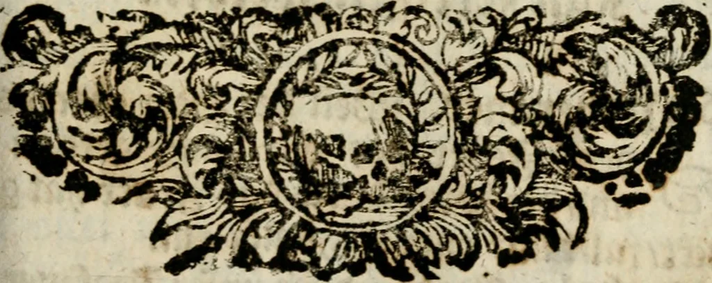 An illustration from Haimb-Garten zweyen Herren von Augspurg, eines Catholischen, und eines Lutherischen, angestellt uber etwelche Glaubens-Zweiffel, und in den Druck hervor gegeben, 1710, leaf 150