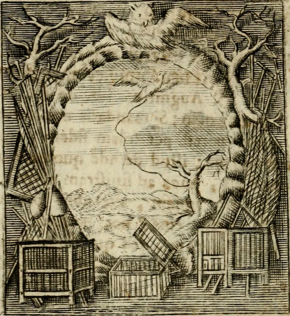 An illustration from Haimb-Garten zweyen Herren von Augspurg, eines Catholischen, und eines Lutherischen, angestellt uber etwelche Glaubens-Zweiffel, und in den Druck hervor gegeben, 1710, leaf 151
