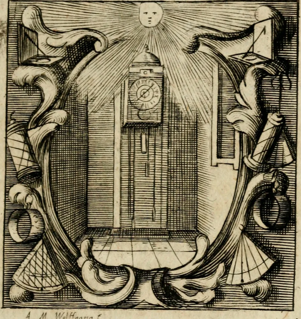 An illustration from Haimb-Garten zweyen Herren von Augspurg, eines Catholischen, und eines Lutherischen, angestellt uber etwelche Glaubens-Zweiffel, und in den Druck hervor gegeben, 1710, leaf 164