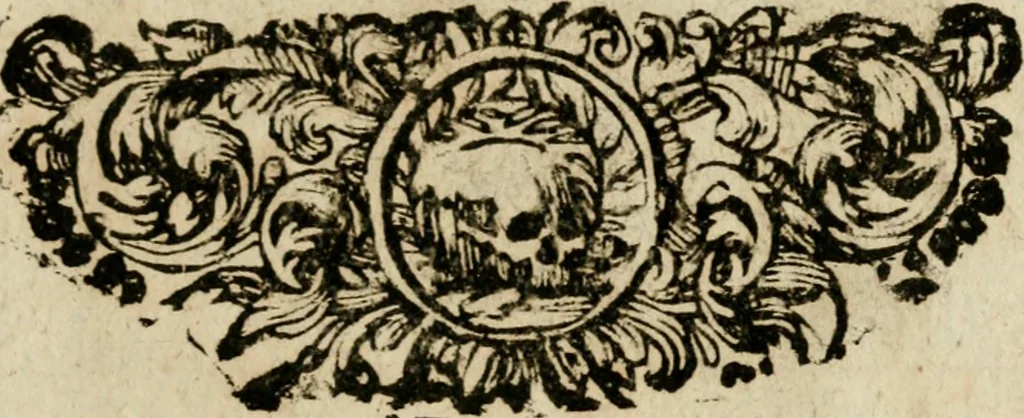 An illustration from Haimb-Garten zweyen Herren von Augspurg, eines Catholischen, und eines Lutherischen, angestellt uber etwelche Glaubens-Zweiffel, und in den Druck hervor gegeben, 1710, leaf 190