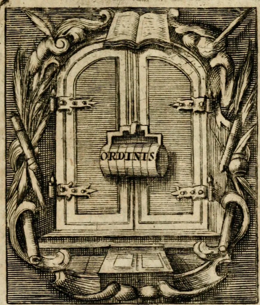 An illustration from Haimb-Garten zweyen Herren von Augspurg, eines Catholischen, und eines Lutherischen, angestellt uber etwelche Glaubens-Zweiffel, und in den Druck hervor gegeben, 1710, leaf 260