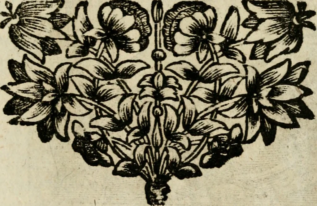An illustration from Haimb-Garten zweyen Herren von Augspurg, eines Catholischen, und eines Lutherischen, angestellt uber etwelche Glaubens-Zweiffel, und in den Druck hervor gegeben, 1710, leaf 74