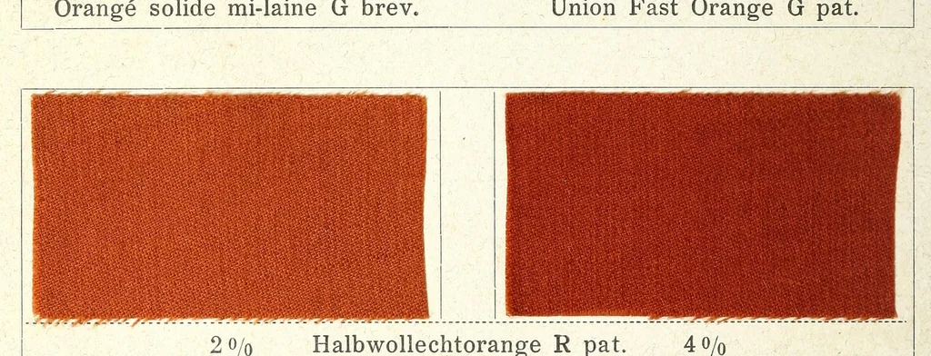 An illustration from Halbwoll-Echtfarben = Colorants solides pour mi-laine = Union fast colours, 1890, leaf 6