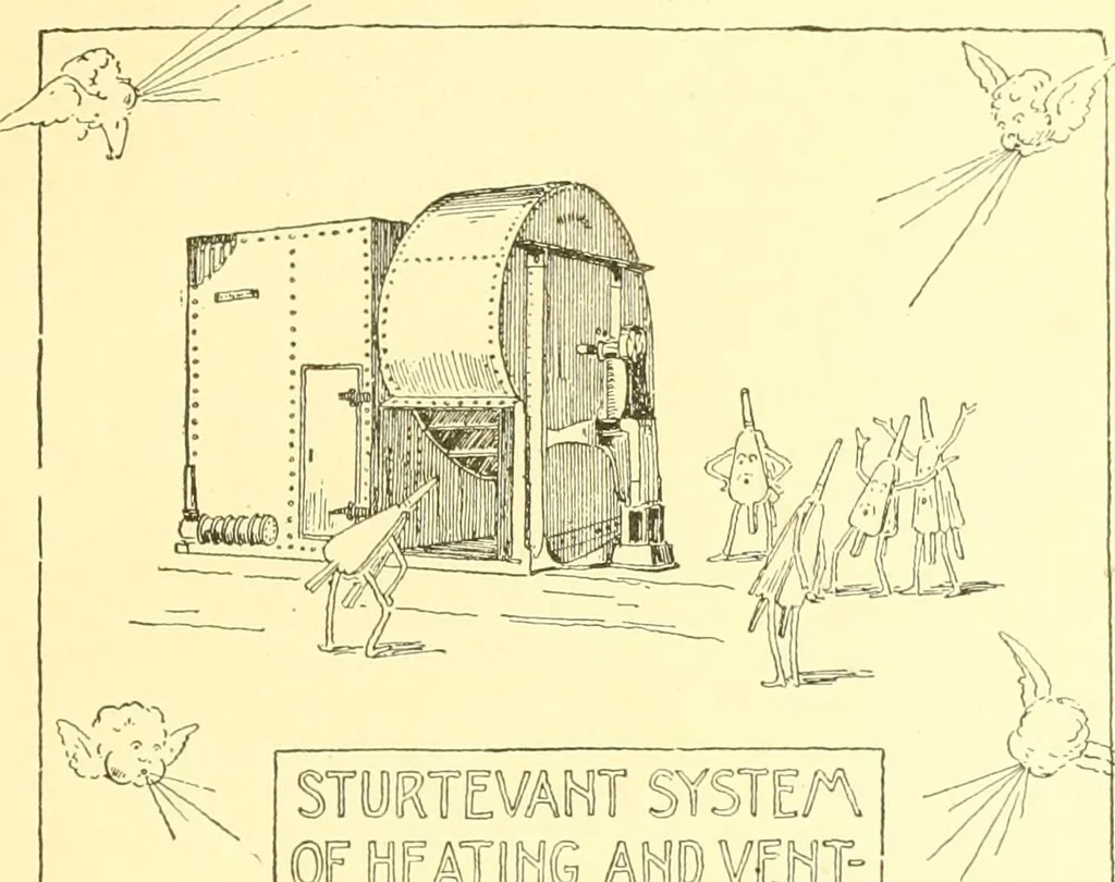 An illustration from A half century of Boston's building. The construction of buildings, the enactment of building laws and ordinances, sanitary laws, the ancient and modern building, building statistics, Boston's valuation, a chapter of Boston's big fire, fire losses, public lands account, prominent architects, contractors and builders, building materials and their source of supply inspection of buildings, the building and plumbing associations, 1895, leaf 118