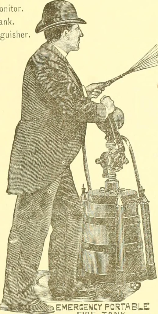 An illustration from A half century of Boston's building. The construction of buildings, the enactment of building laws and ordinances, sanitary laws, the ancient and modern building, building statistics, Boston's valuation, a chapter of Boston's big fire, fire losses, public lands account, prominent architects, contractors and builders, building materials and their source of supply inspection of buildings, the building and plumbing associations, 1895, leaf 120