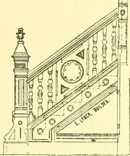 An illustration from A half century of Boston's building. The construction of buildings, the enactment of building laws and ordinances, sanitary laws, the ancient and modern building, building statistics, Boston's valuation, a chapter of Boston's big fire, fire losses, public lands account, prominent architects, contractors and builders, building materials and their source of supply inspection of buildings, the building and plumbing associations, 1895, leaf 150