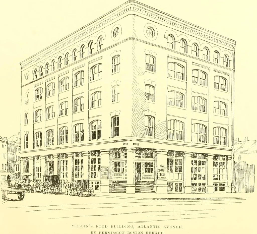 An illustration from A half century of Boston's building. The construction of buildings, the enactment of building laws and ordinances, sanitary laws, the ancient and modern building, building statistics, Boston's valuation, a chapter of Boston's big fire, fire losses, public lands account, prominent architects, contractors and builders, building materials and their source of supply inspection of buildings, the building and plumbing associations, 1895, leaf 176