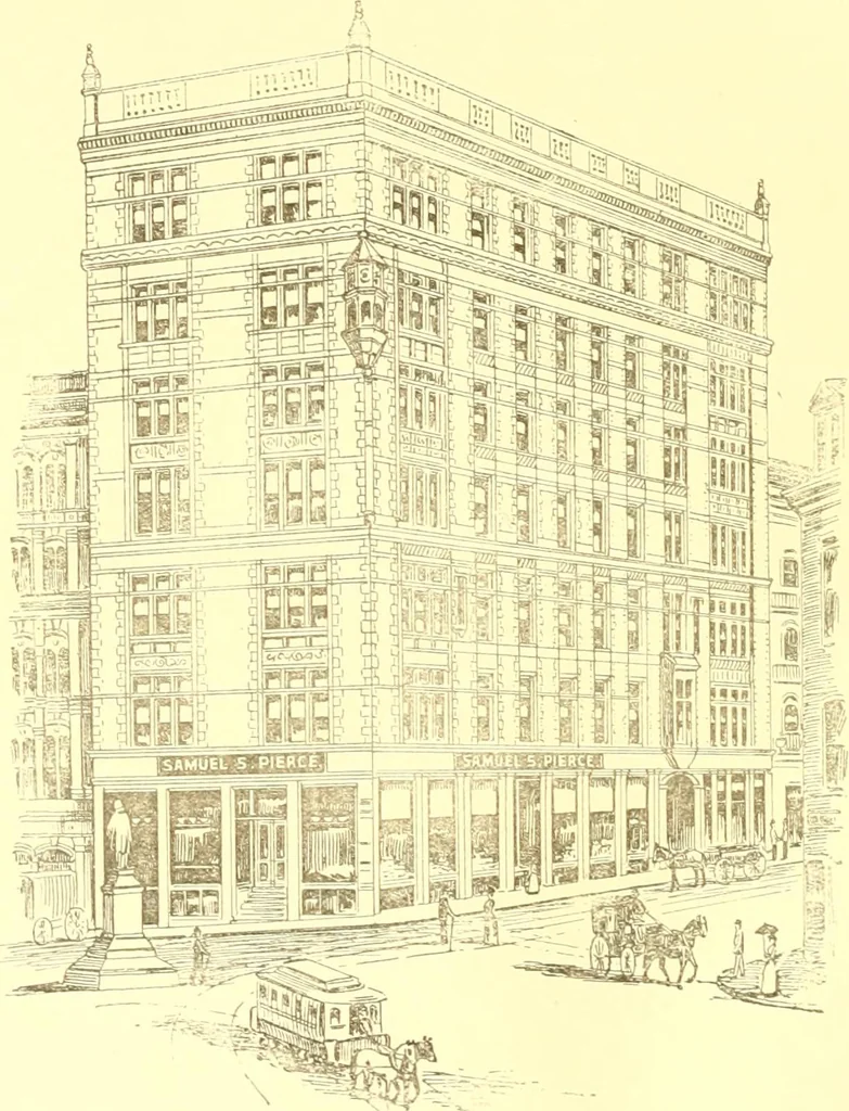 An illustration from A half century of Boston's building. The construction of buildings, the enactment of building laws and ordinances, sanitary laws, the ancient and modern building, building statistics, Boston's valuation, a chapter of Boston's big fire, fire losses, public lands account, prominent architects, contractors and builders, building materials and their source of supply inspection of buildings, the building and plumbing associations, 1895, leaf 237