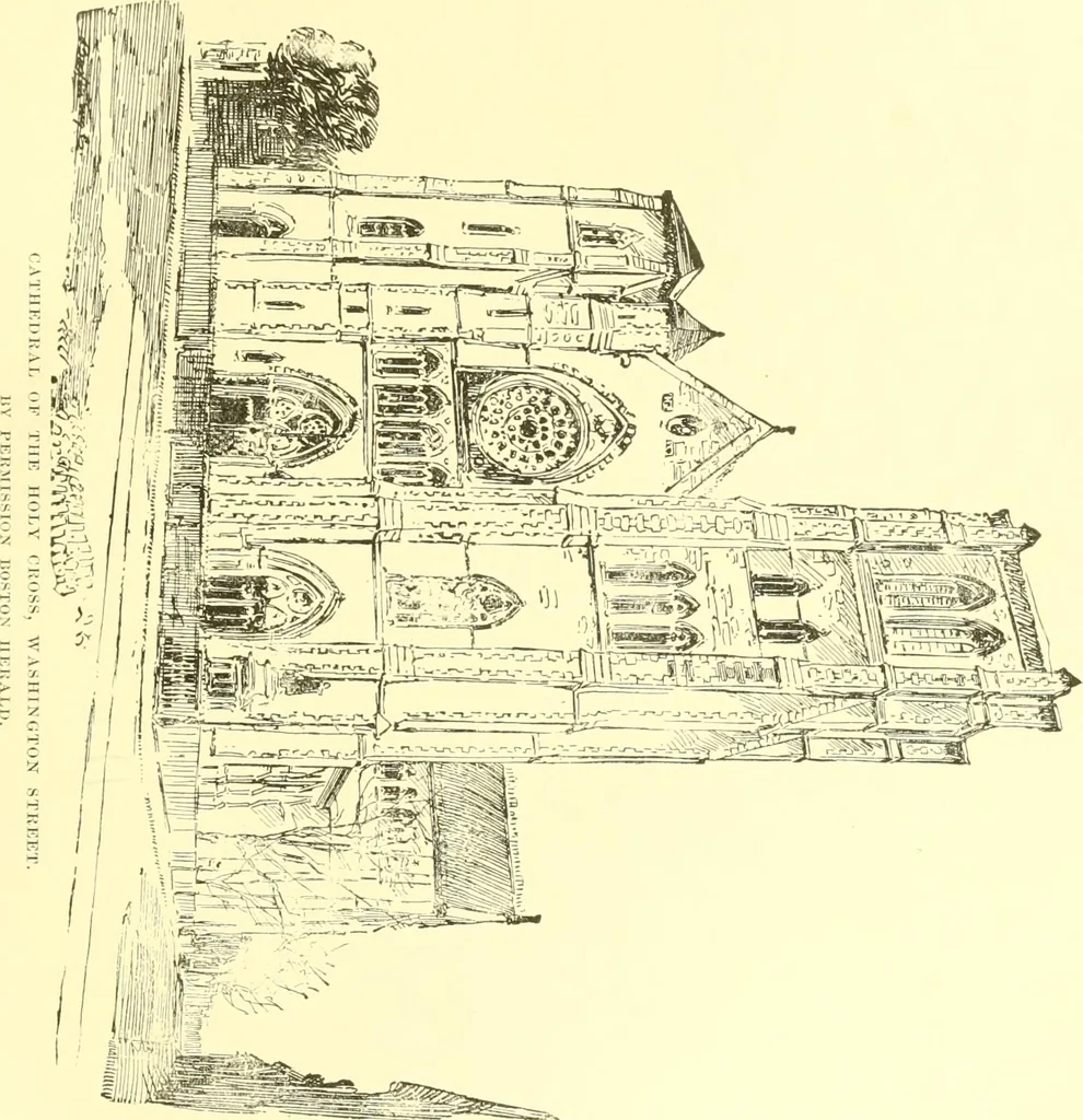 An illustration from A half century of Boston's building. The construction of buildings, the enactment of building laws and ordinances, sanitary laws, the ancient and modern building, building statistics, Boston's valuation, a chapter of Boston's big fire, fire losses, public lands account, prominent architects, contractors and builders, building materials and their source of supply inspection of buildings, the building and plumbing associations, 1895, leaf 272