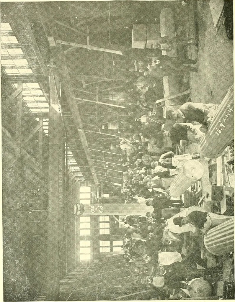 An illustration from A half century of Boston's building. The construction of buildings, the enactment of building laws and ordinances, sanitary laws, the ancient and modern building, building statistics, Boston's valuation, a chapter of Boston's big fire, fire losses, public lands account, prominent architects, contractors and builders, building materials and their source of supply inspection of buildings, the building and plumbing associations, 1895, leaf 345