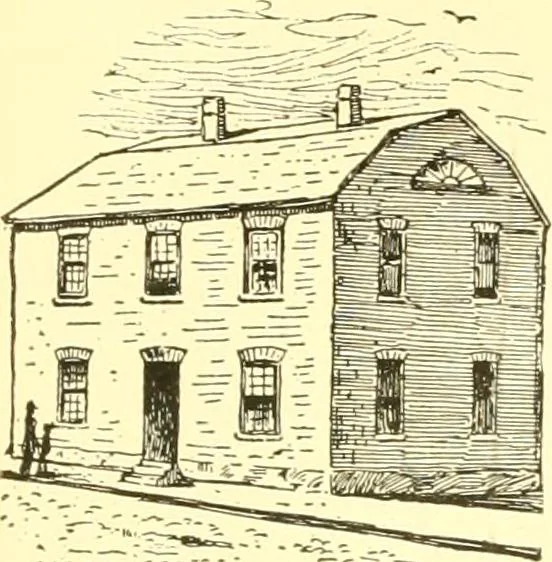 An illustration from A half century of Boston's building. The construction of buildings, the enactment of building laws and ordinances, sanitary laws, the ancient and modern building, building statistics, Boston's valuation, a chapter of Boston's big fire, fire losses, public lands account, prominent architects, contractors and builders, building materials and their source of supply inspection of buildings, the building and plumbing associations, 1895, leaf 39