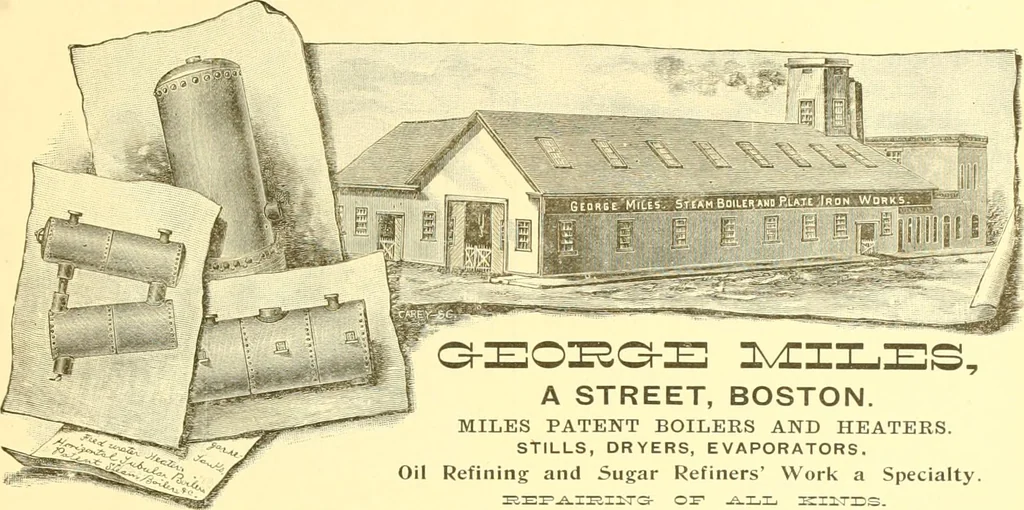 An illustration from A half century of Boston's building. The construction of buildings, the enactment of building laws and ordinances, sanitary laws, the ancient and modern building, building statistics, Boston's valuation, a chapter of Boston's big fire, fire losses, public lands account, prominent architects, contractors and builders, building materials and their source of supply inspection of buildings, the building and plumbing associations, 1895, leaf 392