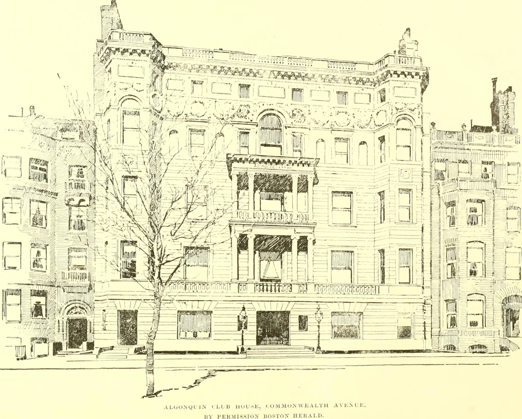 An illustration from A half century of Boston's building. The construction of buildings, the enactment of building laws and ordinances, sanitary laws, the ancient and modern building, building statistics, Boston's valuation, a chapter of Boston's big fire, fire losses, public lands account, prominent architects, contractors and builders, building materials and their source of supply inspection of buildings, the building and plumbing associations, 1895, leaf 403