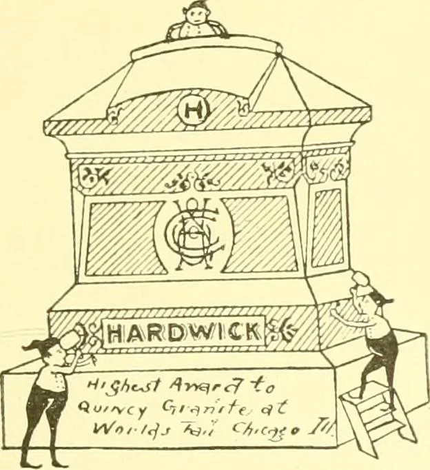An illustration from A half century of Boston's building. The construction of buildings, the enactment of building laws and ordinances, sanitary laws, the ancient and modern building, building statistics, Boston's valuation, a chapter of Boston's big fire, fire losses, public lands account, prominent architects, contractors and builders, building materials and their source of supply inspection of buildings, the building and plumbing associations, 1895, leaf 456