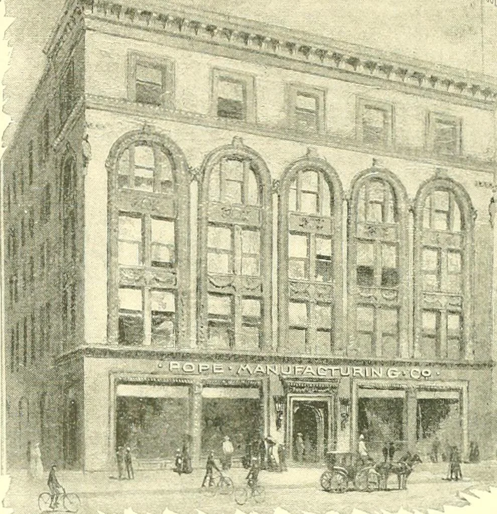 An illustration from A half century of Boston's building. The construction of buildings, the enactment of building laws and ordinances, sanitary laws, the ancient and modern building, building statistics, Boston's valuation, a chapter of Boston's big fire, fire losses, public lands account, prominent architects, contractors and builders, building materials and their source of supply inspection of buildings, the building and plumbing associations, 1895, leaf 509