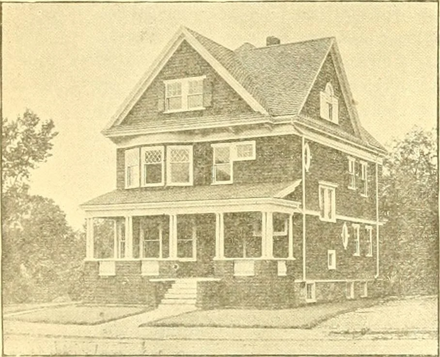 An illustration from A half century of Boston's building. The construction of buildings, the enactment of building laws and ordinances, sanitary laws, the ancient and modern building, building statistics, Boston's valuation, a chapter of Boston's big fire, fire losses, public lands account, prominent architects, contractors and builders, building materials and their source of supply inspection of buildings, the building and plumbing associations, 1895, leaf 643