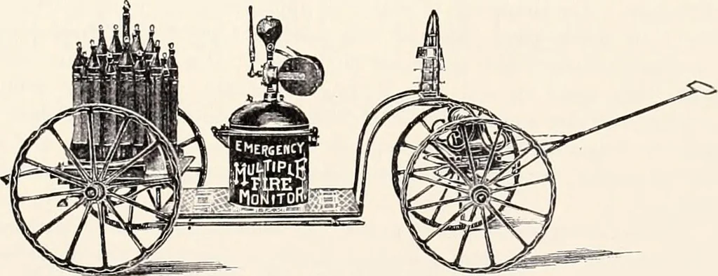 An illustration from A half century of Boston's building : the construction of buildings, the enactment of building laws and ordinances, sanitary laws, the ancient and modern building, building statistics, Boston's valuation, a chapter of Boston's big fire, fire losses, public lands account, prominent architects, contractors and builders, building materials and their source of supply, inspection of buildings, the building and plumbing associations, 1895, leaf 113