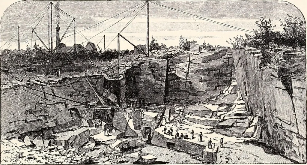 An illustration from A half century of Boston's building : the construction of buildings, the enactment of building laws and ordinances, sanitary laws, the ancient and modern building, building statistics, Boston's valuation, a chapter of Boston's big fire, fire losses, public lands account, prominent architects, contractors and builders, building materials and their source of supply, inspection of buildings, the building and plumbing associations, 1895, leaf 153