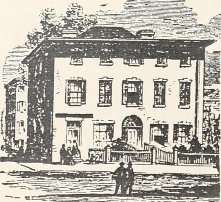 An illustration from A half century of Boston's building : the construction of buildings, the enactment of building laws and ordinances, sanitary laws, the ancient and modern building, building statistics, Boston's valuation, a chapter of Boston's big fire, fire losses, public lands account, prominent architects, contractors and builders, building materials and their source of supply, inspection of buildings, the building and plumbing associations, 1895, leaf 16