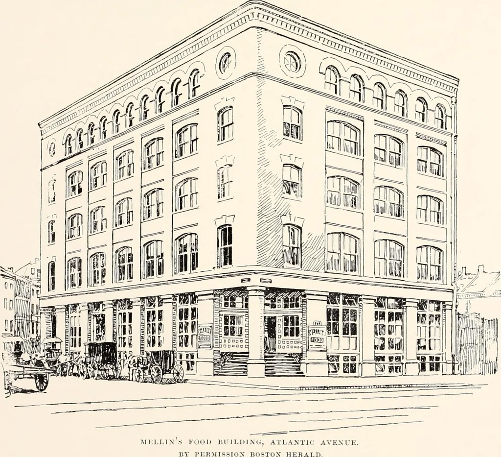 An illustration from A half century of Boston's building : the construction of buildings, the enactment of building laws and ordinances, sanitary laws, the ancient and modern building, building statistics, Boston's valuation, a chapter of Boston's big fire, fire losses, public lands account, prominent architects, contractors and builders, building materials and their source of supply, inspection of buildings, the building and plumbing associations, 1895, leaf 169