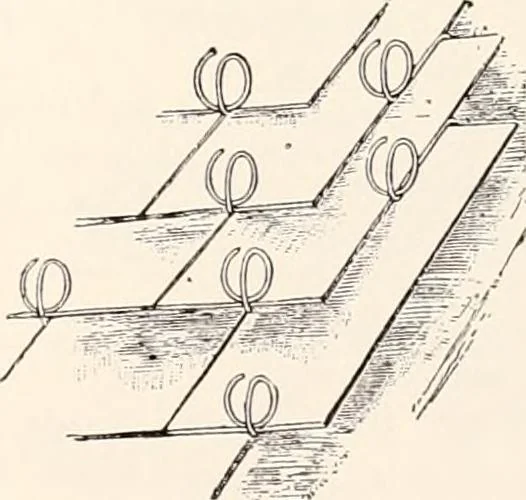 An illustration from A half century of Boston's building : the construction of buildings, the enactment of building laws and ordinances, sanitary laws, the ancient and modern building, building statistics, Boston's valuation, a chapter of Boston's big fire, fire losses, public lands account, prominent architects, contractors and builders, building materials and their source of supply, inspection of buildings, the building and plumbing associations, 1895, leaf 189