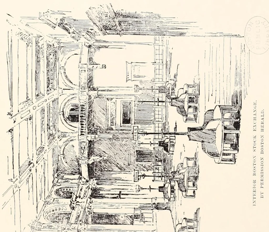 An illustration from A half century of Boston's building : the construction of buildings, the enactment of building laws and ordinances, sanitary laws, the ancient and modern building, building statistics, Boston's valuation, a chapter of Boston's big fire, fire losses, public lands account, prominent architects, contractors and builders, building materials and their source of supply, inspection of buildings, the building and plumbing associations, 1895, leaf 207