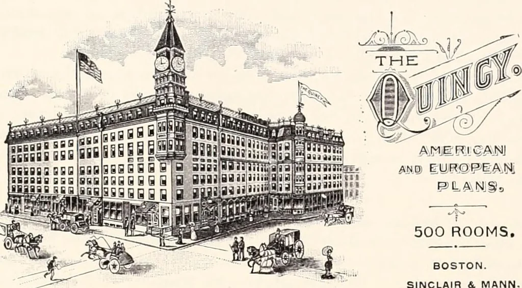 An illustration from A half century of Boston's building : the construction of buildings, the enactment of building laws and ordinances, sanitary laws, the ancient and modern building, building statistics, Boston's valuation, a chapter of Boston's big fire, fire losses, public lands account, prominent architects, contractors and builders, building materials and their source of supply, inspection of buildings, the building and plumbing associations, 1895, leaf 225