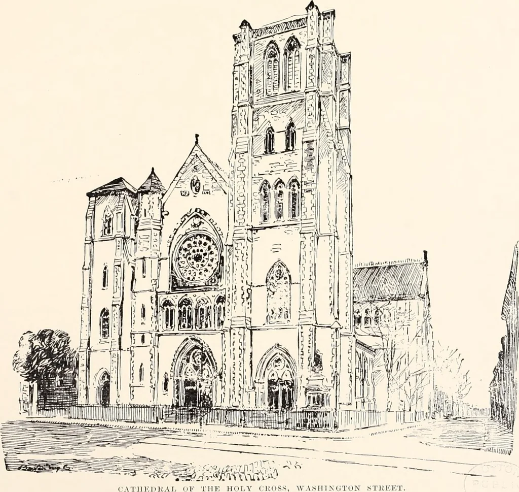 An illustration from A half century of Boston's building : the construction of buildings, the enactment of building laws and ordinances, sanitary laws, the ancient and modern building, building statistics, Boston's valuation, a chapter of Boston's big fire, fire losses, public lands account, prominent architects, contractors and builders, building materials and their source of supply, inspection of buildings, the building and plumbing associations, 1895, leaf 269