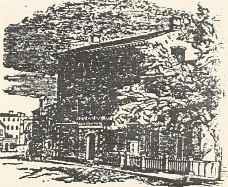 An illustration from A half century of Boston's building : the construction of buildings, the enactment of building laws and ordinances, sanitary laws, the ancient and modern building, building statistics, Boston's valuation, a chapter of Boston's big fire, fire losses, public lands account, prominent architects, contractors and builders, building materials and their source of supply, inspection of buildings, the building and plumbing associations, 1895, leaf 27