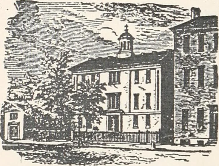An illustration from A half century of Boston's building : the construction of buildings, the enactment of building laws and ordinances, sanitary laws, the ancient and modern building, building statistics, Boston's valuation, a chapter of Boston's big fire, fire losses, public lands account, prominent architects, contractors and builders, building materials and their source of supply, inspection of buildings, the building and plumbing associations, 1895, leaf 28