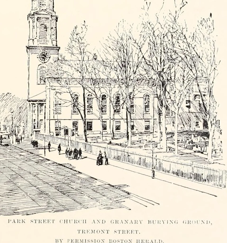 An illustration from A half century of Boston's building : the construction of buildings, the enactment of building laws and ordinances, sanitary laws, the ancient and modern building, building statistics, Boston's valuation, a chapter of Boston's big fire, fire losses, public lands account, prominent architects, contractors and builders, building materials and their source of supply, inspection of buildings, the building and plumbing associations, 1895, leaf 287