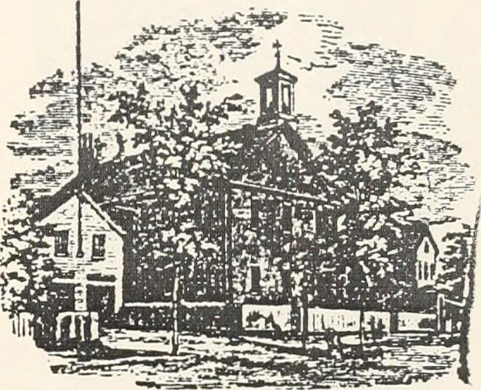 An illustration from A half century of Boston's building : the construction of buildings, the enactment of building laws and ordinances, sanitary laws, the ancient and modern building, building statistics, Boston's valuation, a chapter of Boston's big fire, fire losses, public lands account, prominent architects, contractors and builders, building materials and their source of supply, inspection of buildings, the building and plumbing associations, 1895, leaf 31