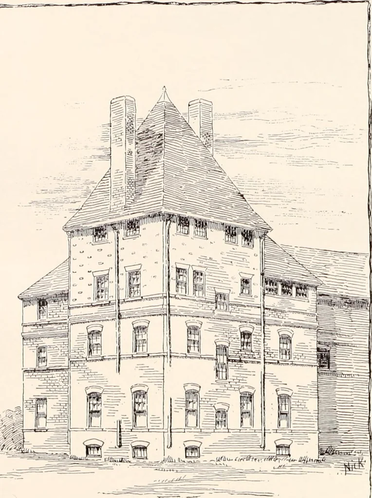An illustration from A half century of Boston's building : the construction of buildings, the enactment of building laws and ordinances, sanitary laws, the ancient and modern building, building statistics, Boston's valuation, a chapter of Boston's big fire, fire losses, public lands account, prominent architects, contractors and builders, building materials and their source of supply, inspection of buildings, the building and plumbing associations, 1895, leaf 326