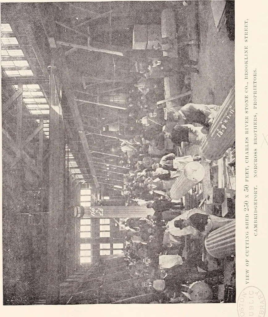 An illustration from A half century of Boston's building : the construction of buildings, the enactment of building laws and ordinances, sanitary laws, the ancient and modern building, building statistics, Boston's valuation, a chapter of Boston's big fire, fire losses, public lands account, prominent architects, contractors and builders, building materials and their source of supply, inspection of buildings, the building and plumbing associations, 1895, leaf 342
