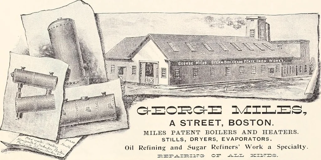 An illustration from A half century of Boston's building : the construction of buildings, the enactment of building laws and ordinances, sanitary laws, the ancient and modern building, building statistics, Boston's valuation, a chapter of Boston's big fire, fire losses, public lands account, prominent architects, contractors and builders, building materials and their source of supply, inspection of buildings, the building and plumbing associations, 1895, leaf 383
