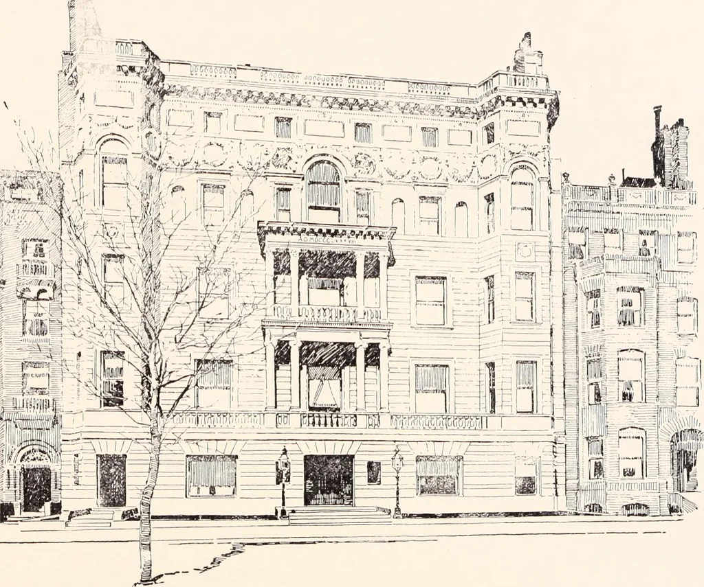 An illustration from A half century of Boston's building : the construction of buildings, the enactment of building laws and ordinances, sanitary laws, the ancient and modern building, building statistics, Boston's valuation, a chapter of Boston's big fire, fire losses, public lands account, prominent architects, contractors and builders, building materials and their source of supply, inspection of buildings, the building and plumbing associations, 1895, leaf 394