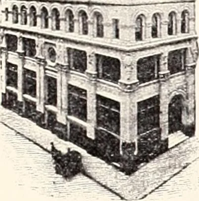 An illustration from A half century of Boston's building : the construction of buildings, the enactment of building laws and ordinances, sanitary laws, the ancient and modern building, building statistics, Boston's valuation, a chapter of Boston's big fire, fire losses, public lands account, prominent architects, contractors and builders, building materials and their source of supply, inspection of buildings, the building and plumbing associations, 1895, leaf 447
