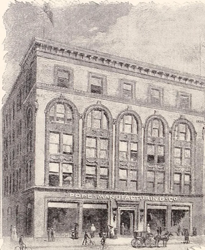 An illustration from A half century of Boston's building : the construction of buildings, the enactment of building laws and ordinances, sanitary laws, the ancient and modern building, building statistics, Boston's valuation, a chapter of Boston's big fire, fire losses, public lands account, prominent architects, contractors and builders, building materials and their source of supply, inspection of buildings, the building and plumbing associations, 1895, leaf 502