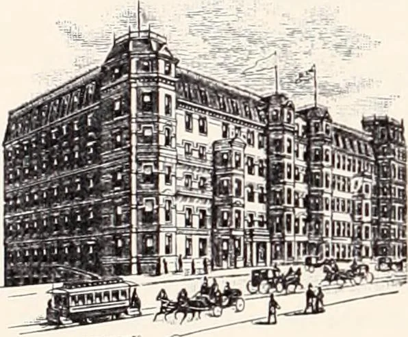 An illustration from A half century of Boston's building : the construction of buildings, the enactment of building laws and ordinances, sanitary laws, the ancient and modern building, building statistics, Boston's valuation, a chapter of Boston's big fire, fire losses, public lands account, prominent architects, contractors and builders, building materials and their source of supply, inspection of buildings, the building and plumbing associations, 1895, leaf 532