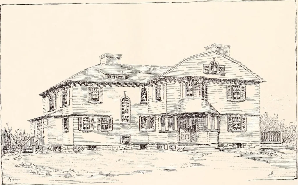 An illustration from A half century of Boston's building : the construction of buildings, the enactment of building laws and ordinances, sanitary laws, the ancient and modern building, building statistics, Boston's valuation, a chapter of Boston's big fire, fire losses, public lands account, prominent architects, contractors and builders, building materials and their source of supply, inspection of buildings, the building and plumbing associations, 1895, leaf 536