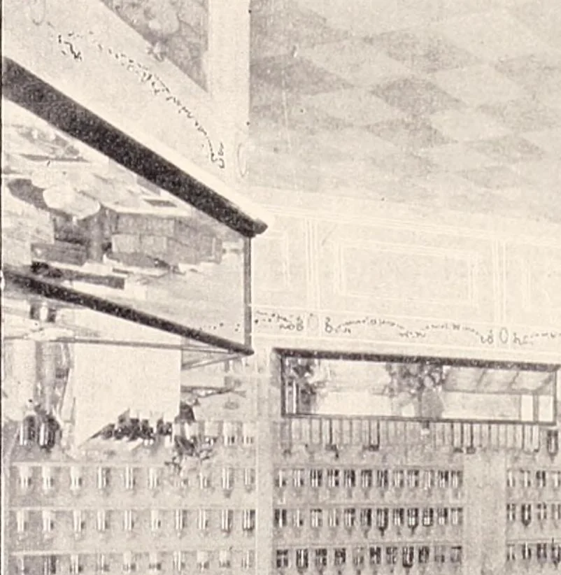 An illustration from A half century of Boston's building : the construction of buildings, the enactment of building laws and ordinances, sanitary laws, the ancient and modern building, building statistics, Boston's valuation, a chapter of Boston's big fire, fire losses, public lands account, prominent architects, contractors and builders, building materials and their source of supply, inspection of buildings, the building and plumbing associations, 1895, leaf 572