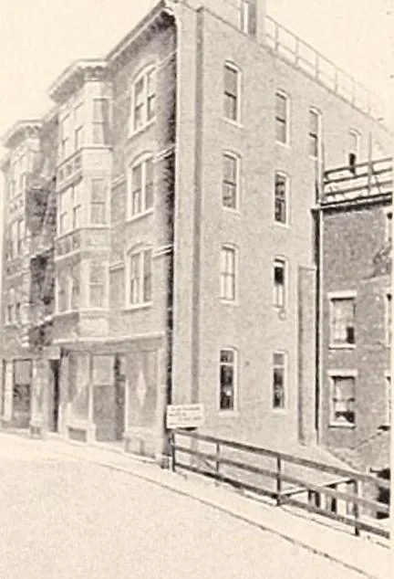 An illustration from A half century of Boston's building : the construction of buildings, the enactment of building laws and ordinances, sanitary laws, the ancient and modern building, building statistics, Boston's valuation, a chapter of Boston's big fire, fire losses, public lands account, prominent architects, contractors and builders, building materials and their source of supply, inspection of buildings, the building and plumbing associations, 1895, leaf 589
