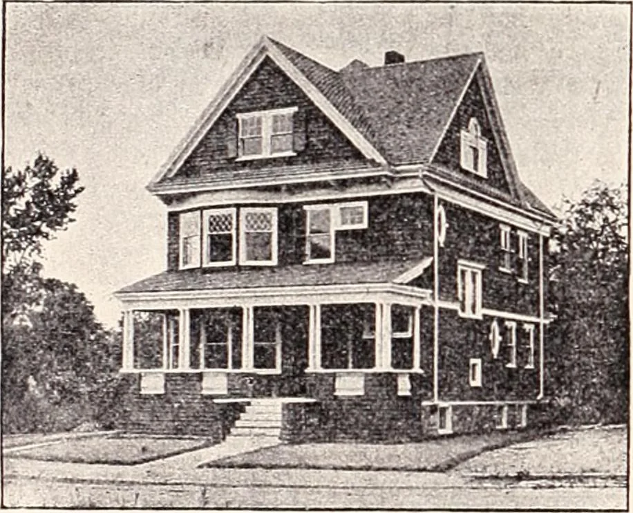 An illustration from A half century of Boston's building : the construction of buildings, the enactment of building laws and ordinances, sanitary laws, the ancient and modern building, building statistics, Boston's valuation, a chapter of Boston's big fire, fire losses, public lands account, prominent architects, contractors and builders, building materials and their source of supply, inspection of buildings, the building and plumbing associations, 1895, leaf 636