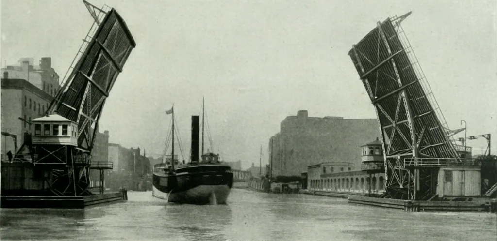An illustration from A half century of Chicago building : a practical reference guide : all building laws and ordinances brought to date : historical, technical and statistical review of the construction and material development of America's inland metropolis, 1910, leaf 110