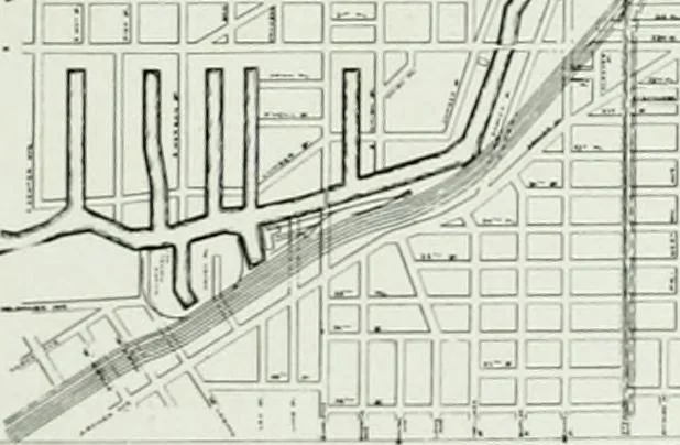 An illustration from A half century of Chicago building : a practical reference guide : all building laws and ordinances brought to date : historical, technical and statistical review of the construction and material development of America's inland metropolis, 1910, leaf 220